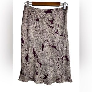 J.Jill Paisley Zip Up Lined Skirt Women’s Size S